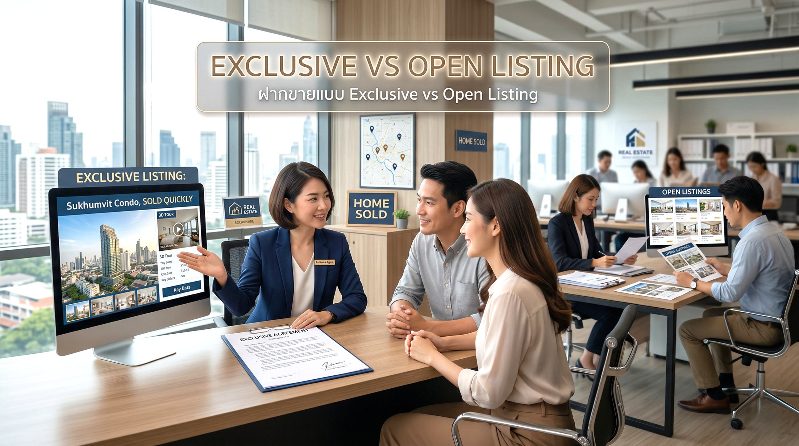ฝากขายแบบ Exclusive vs Open Listing ต่างกันยังไง?