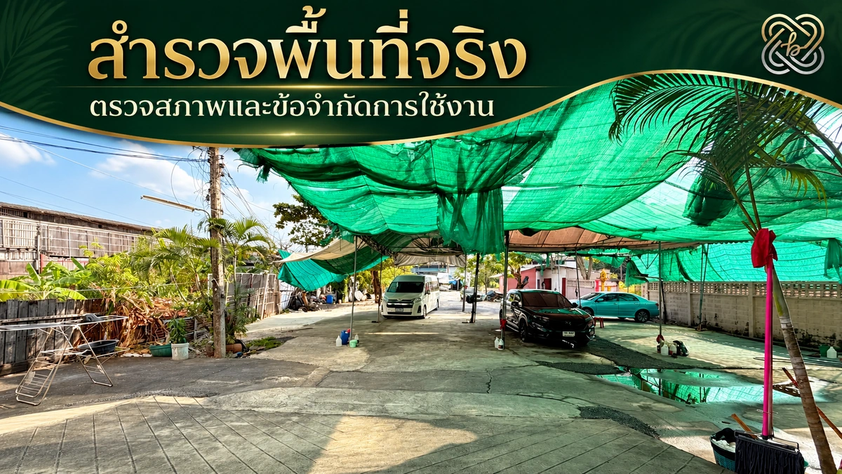 สภาพภายในแปลงที่ดินสำโรงใต้สำหรับเตรียมนัดชม